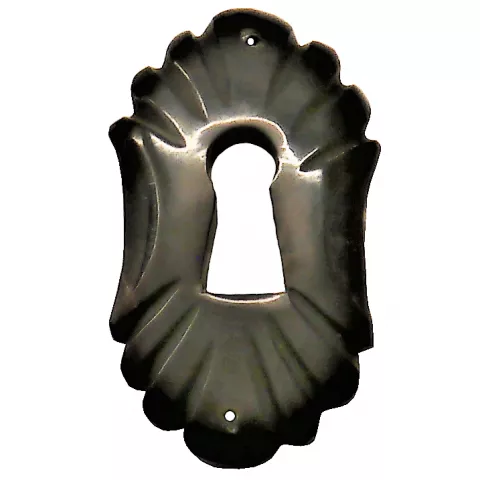 Rosette Knochen Horn schwarz 25 x 45mm