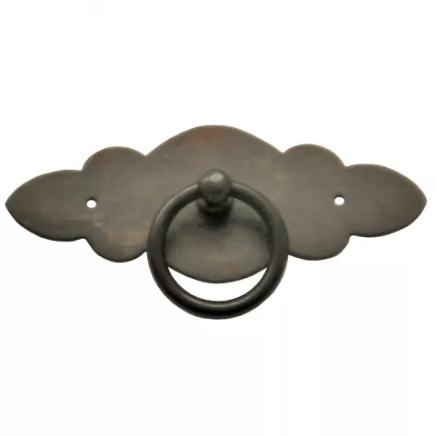 Griffschild mit Ringgriff Eisen antik 90 x 35mm