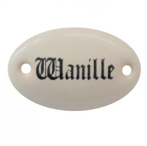 Schild Vanille Porzellan Lnge 45mm Breite 25mm