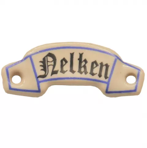 Schild Nelken Porzellan 46 x 15mm