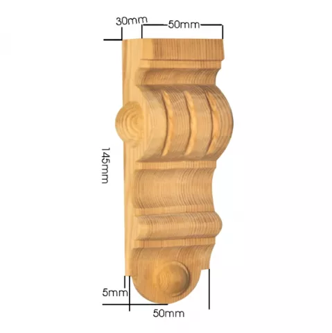 Holzapplikation Breite 50mm Hhe 145mm Tanne Buche